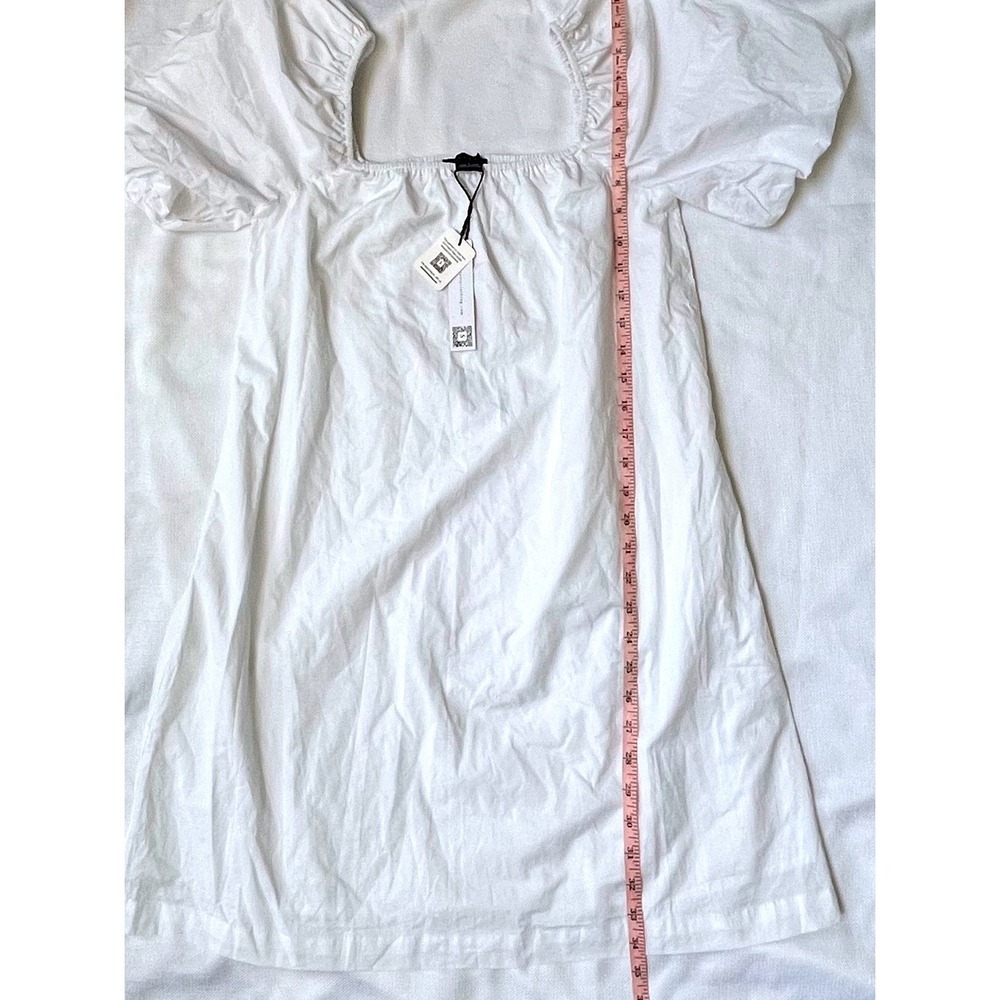 Sanctuary Babydoll Dress White Puff Sleeves Square Neck A Line Mini Small NWT - Picture 11 of 11